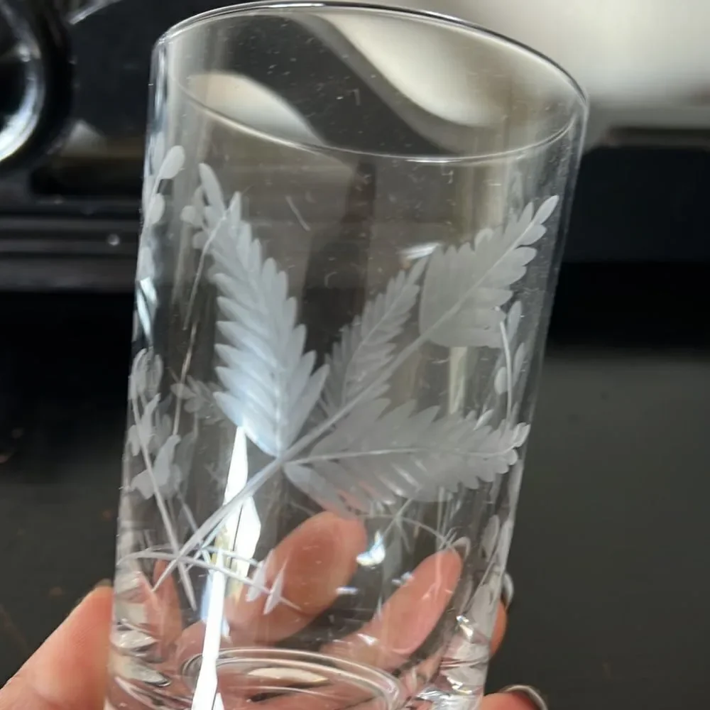 Pottery Barn Etched Glass